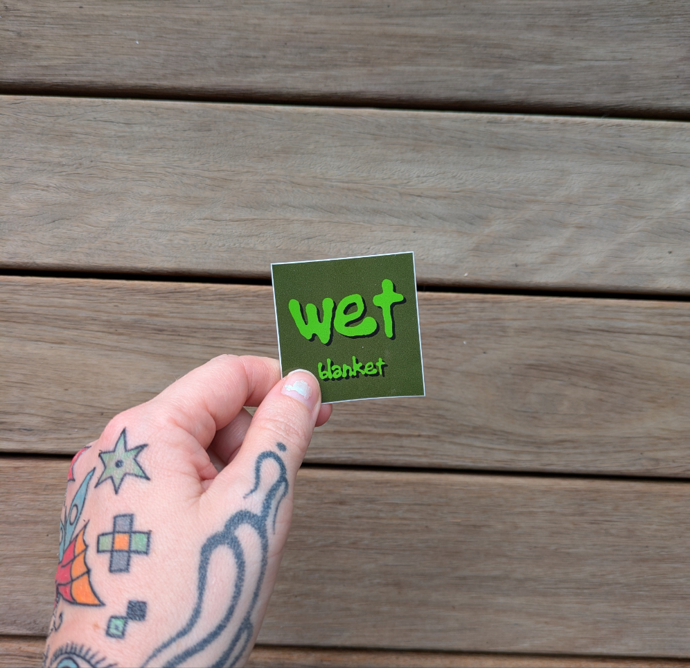 wet blanket sticker